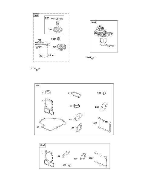 B&S - 10â  100602-0160-H8 F - Motor de arranque elétrico/conjuntos de juntas da marca Stihl