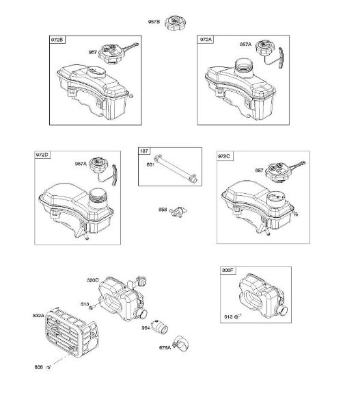 B&S - 10â  103M02-0061-H1 G - Sistema de escape, alimentação de combustível da marca Stihl
