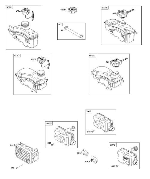 B&S - 10â  104M05-0024-H1 H - Sistema de escape, alimentação de combustível da marca Stihl