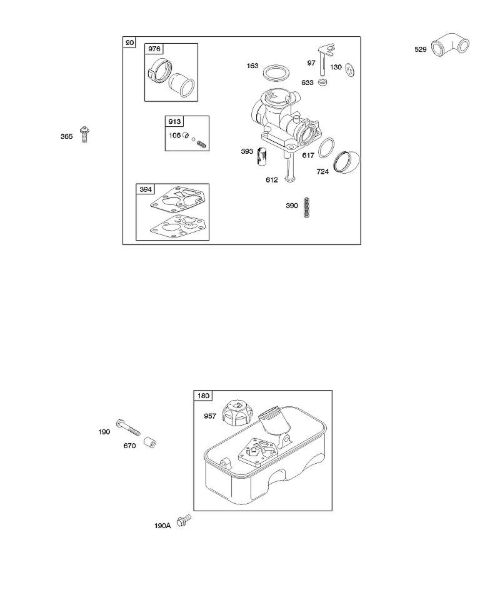 B&S - 10â  10F902-0111-B1 D - Carburador, alimentação de combustível da marca Stihl