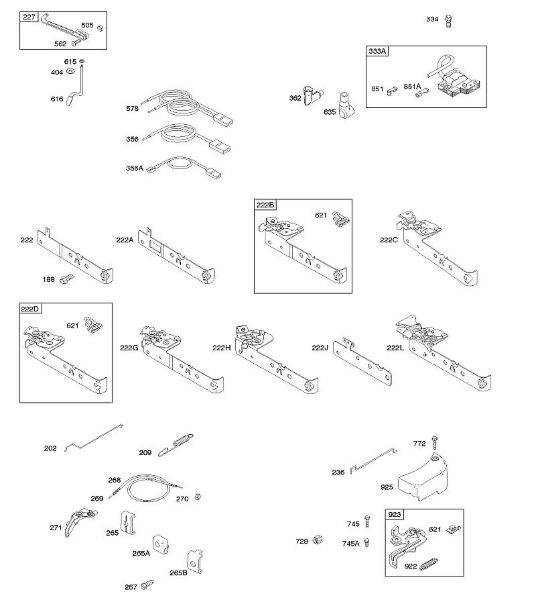 B&S - 10â  10T802-0198-H1 C - Travão, elementos de comando, mola do regulador, ignição da marca Stihl