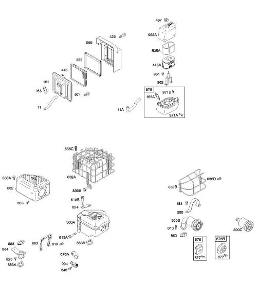 B&S - 11â  110412-0153-E1 A - Filtro de ar, silenciador da marca Stihl