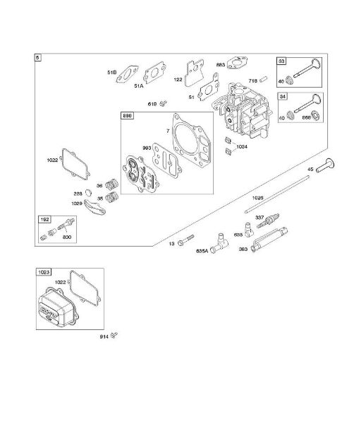 B&S - 12â  121602-0296-E1 F - Cabeça do cilindro da marca Stihl