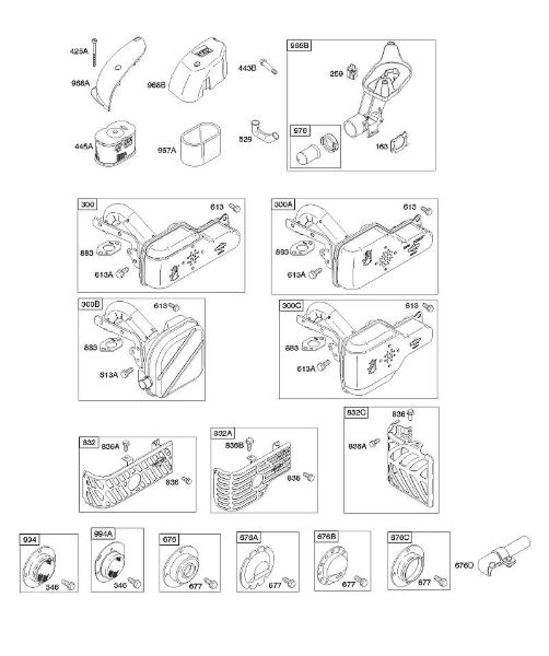 B&S - 12â  121602-0383-E1 A - Filtro de ar, sistema de escape da marca Stihl