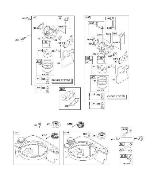B&S - 12â  121602-0383-E1 E - Carburador, alimentação de combustível da marca Stihl