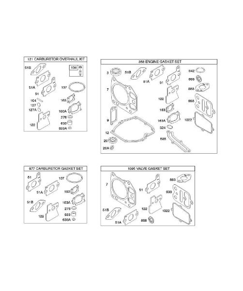 B&S - 12â  121602-0383-E1 G - Jogos/conjuntos de juntas da marca Stihl