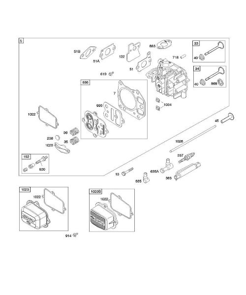 B&S - 12â  122602-0194-B1 F - Cabeça do cilindro da marca Stihl