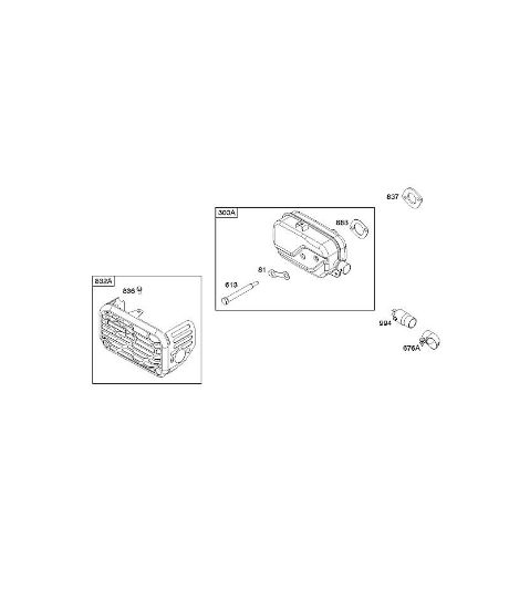 B&S - 12â  122Q02-0146-B1 G - Sistema de escape da marca Stihl