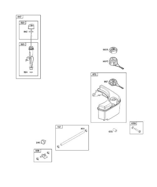 B&S - 12â  122Q02-0147-B1 H - Alimentação de combustível, lubrificação da marca Stihl
