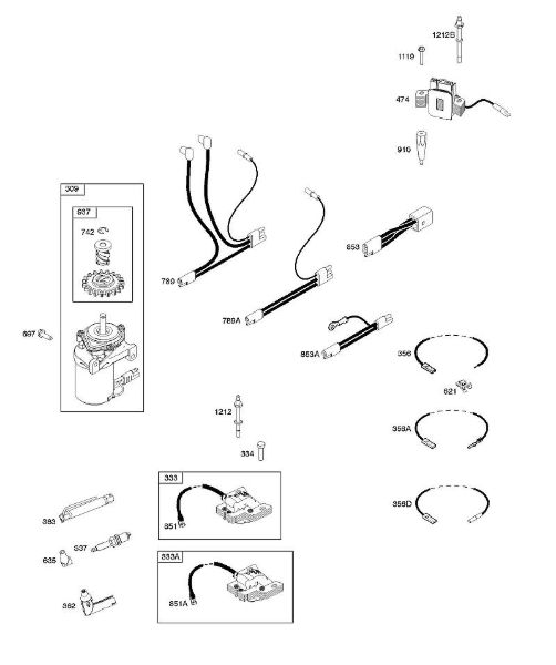 B&S - 12â  122Q02-0163-H1 J - Ignição da marca Stihl