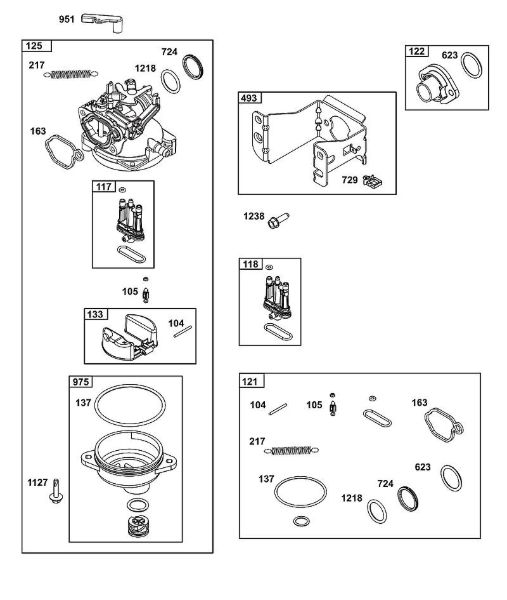 B&S - 12â  125P02-0087-F1 C - BLOCO DO CARBURADOR da marca Stihl