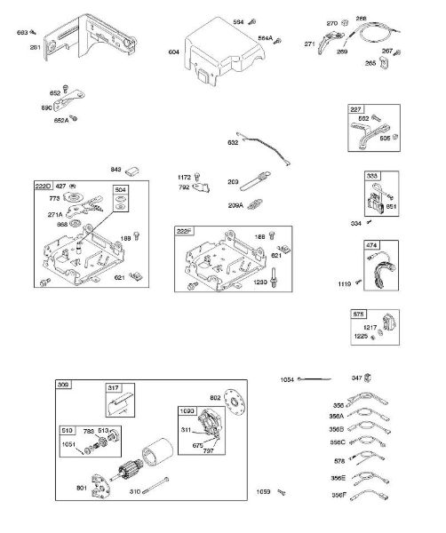 B&S - 12â  126392-3274-H8 G - Motor de arranque eléctrico, molas do regulador, ignição da marca Stihl