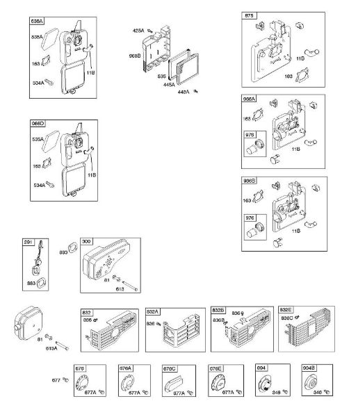 B&S - 12â  126T02-3198-B1 A - Filtro de ar, sistema de escape da marca Stihl