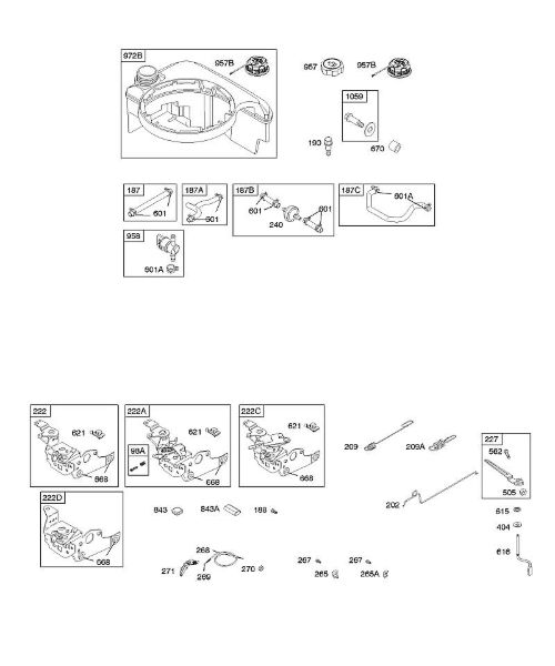 B&S - 12â  127802-1766-B1 F - Elementos de comando, alimentação de combustível, mola do regulador da marca Stihl