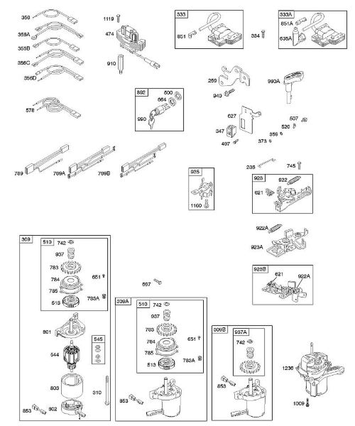 B&S - 12â  12F802-1318-81 B - Alternador, motor de arranque eléctrico, sistema eléctrico, travão do volante do motor, ignição da marca Stihl