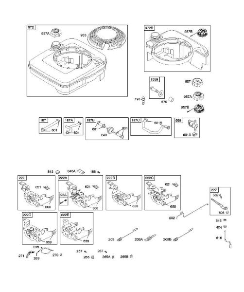 B&S - 12â  12H802-1738-B1 F - Elementos de comando, alimentação de combustível, mola do regulador da marca Stihl