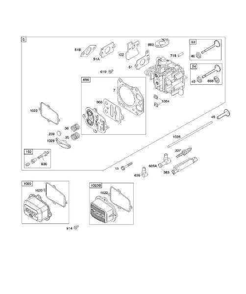 B&S - 12â  12Q502-0194-B1 F - Cabeça do cilindro da marca Stihl
