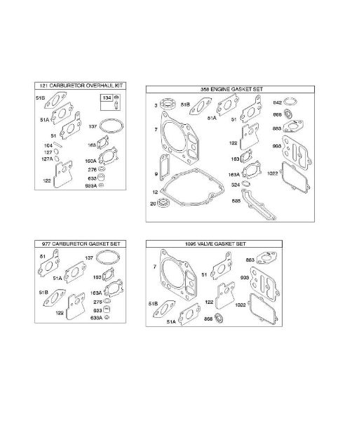 B&S - 12â  12Q502-0194-B1 G - Jogos/conjuntos de juntas da marca Stihl