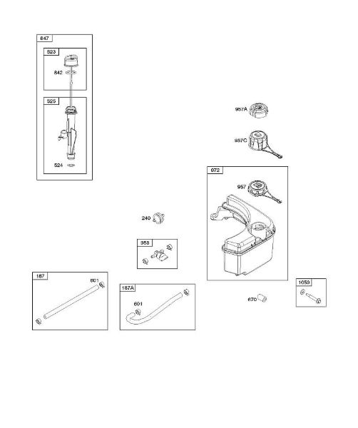 B&S - 12â  12Q902-0171-B1 I - Alimentação de combustível, lubrificação da marca Stihl