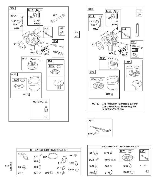 B&S - 21â  217802-0138-B1 D - Carburador, kit de revisão do carburador da marca Stihl