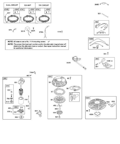 B&S - 21â  21B807-0135-B1 B - Alternador, motor de arranque eléctrico, ignição da marca Stihl