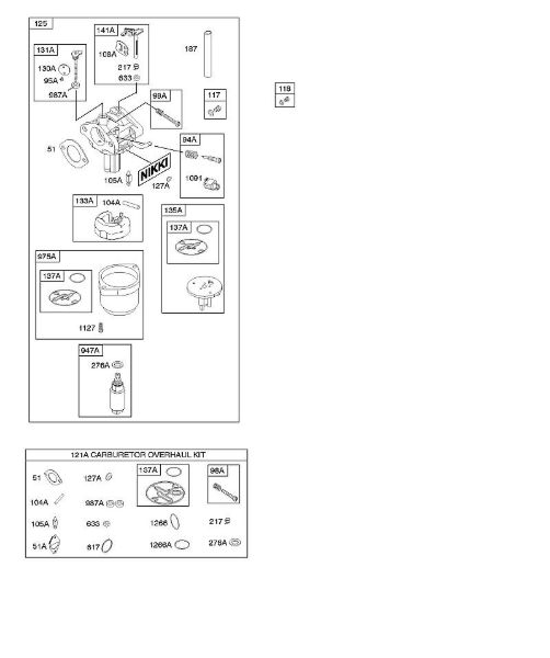 B&S - 21â  21B807-0136-B1 D - Carburador, jogo â€“ revisão do carburador da marca Stihl