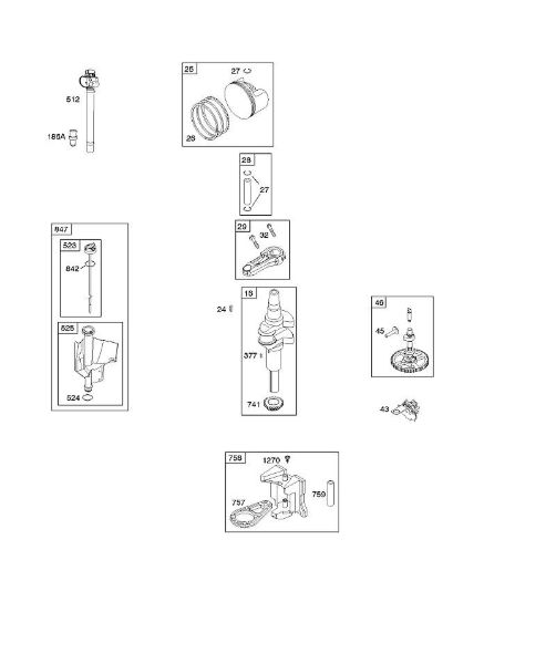B&S - 21â  21B807-0137-B1 C - Veio de excêntricos, cambota, lubrificação, êmbolo, segmentos, biela da marca Stihl