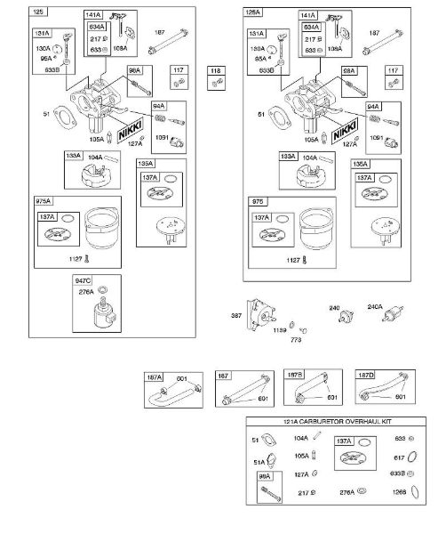 B&S - 21â  21R602-0014-H1 D - Carburador, alimentação de combustível, jogo â€“ revisão do carburador da marca Stihl