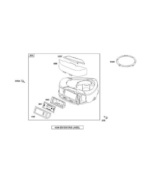 B&S - 28â  282H07-0111-E1 A - Filtro de ar, cárter do ventilador da marca Stihl