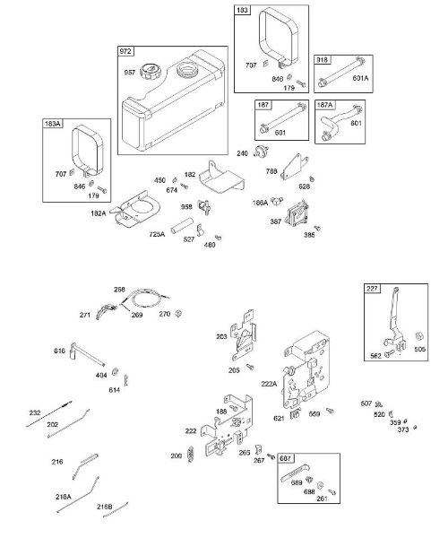B&S - 28â  28B707-1146-E1 G - Depósito de combustível, tubos flexíveis, bomba, elementos de comando da marca Stihl