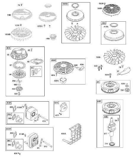 B&S - 31â  31A607-0125-B1 D - Volante do motor, alimentação de combustível, mola do regulador da marca Stihl