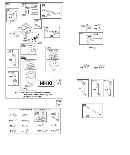 B&S - 31â  31A607-0156-B1 D - Carburador, jogo â€“ revisão do carburador da marca Stihl