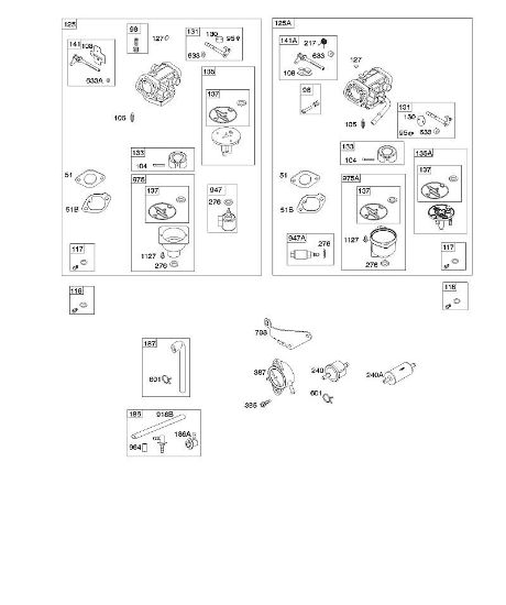 B&S - 40â  401577-0124-B1 C - Carburador, alimentação de combustível da marca Stihl