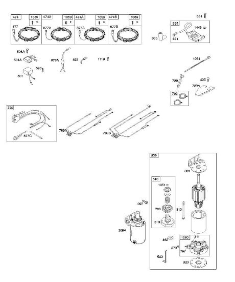 B&S - 40â  405577-0112-E1 A - Alternador, cablagem, motor de arranque, ignição da marca Stihl