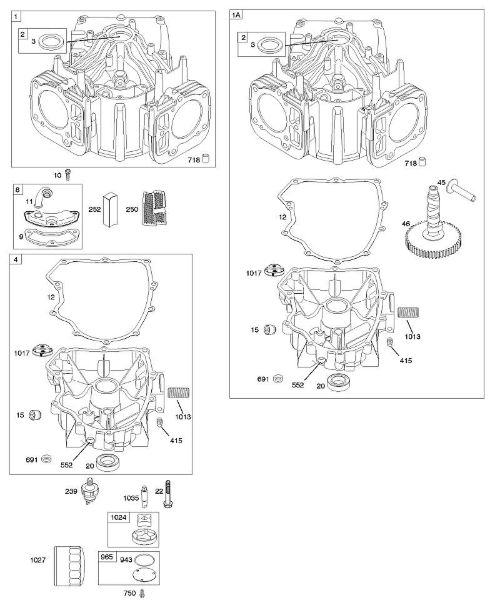 B&S - 40â  405777-0113-E1 G - Cilindro, cárter do óleo do motor da marca Stihl
