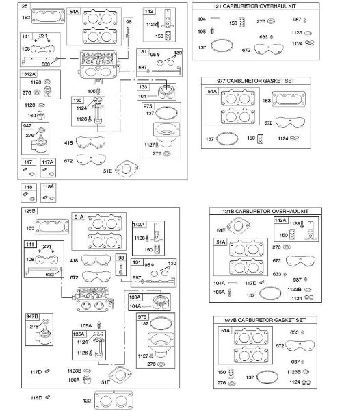 B&S - 40â  405777-0134-E1 D - Carburador, jogo â€“ revisão do carburador da marca Stihl