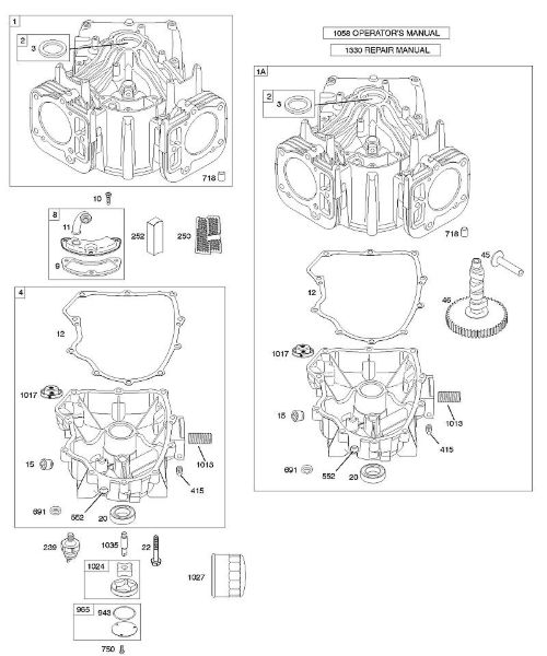 B&S - 40â  407577-0111-E1 G - Cilindro, cárter do óleo do motor da marca Stihl