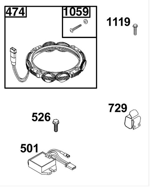 B&S - 40â  40R577-0002-H5 A - BLOCO DO GERADOR da marca Stihl