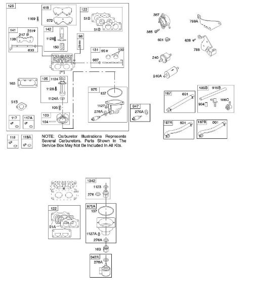 B&S - 44â  445577-0136-B1 C - Carburador, alimentação de combustível da marca Stihl