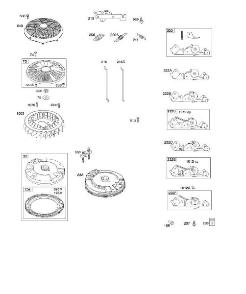 B&S - 44â  445577-0136-B1 H - Roda volante, regulador da marca Stihl