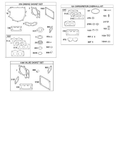 B&S - 44â  445577-0138-B1 G - Conjunto da junta da válvula/motor, conjunto de revisão do carburador da marca Stihl
