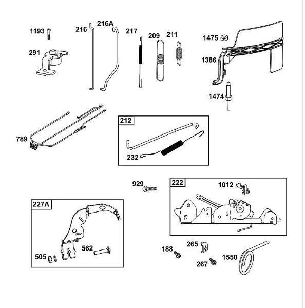 B&S - 44â  44U777-0010-G1 D - BLOCO DO ELEMENTO DE COMANDO da marca Stihl