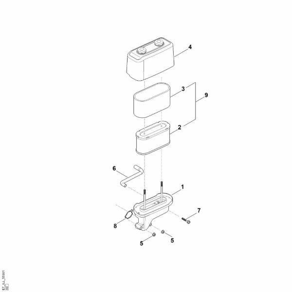 Imagem de B - Filtro de ar EVC 4000.1 (EVC4000-0002)
