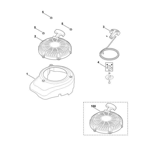 Imagem de L - Tampa do ventilador, dispositivo de arranque XT-800 (XT800-0032)