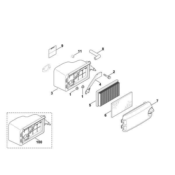 Imagem de B - Filtro de ar XT-800 (XT800-2052)