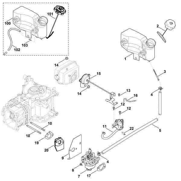 Imagem de G - Carburador, conduta do combustível XT-800 (XT800-2052)