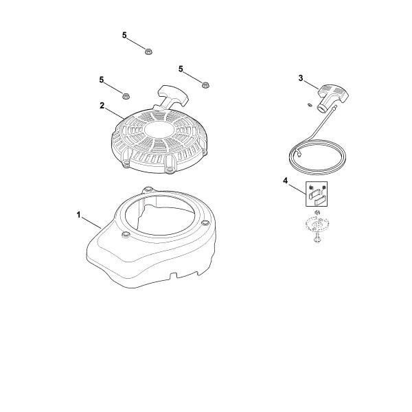Imagem de L - Tampa do ventilador, dispositivo de arranque XT-800 (XT800-3091)