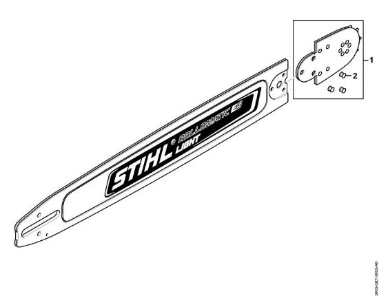 Guias Espada SL 50cm/20" 1,6mm/0.063" 3/8" Rollomatic ES Light 3/8" 11 Dentes da marca Stihl