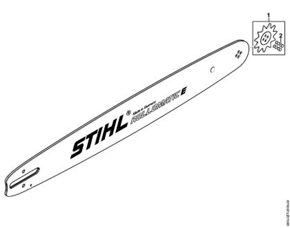 Guias Guia R 35cm/14" 1,6mm/0.063" .325" Rollomatic E .325" 10 Dentes da marca Stihl