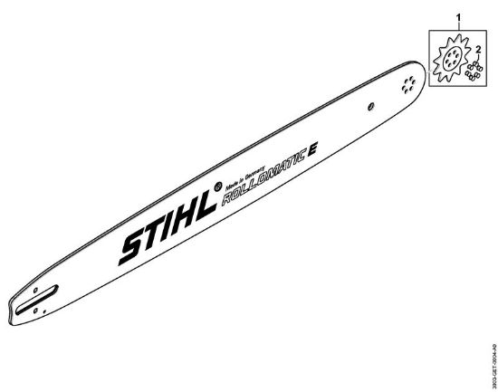 Guias Guia R 45cm/18" 1,6mm/0.063" 3/8" Rollomatic E 3/8" 11 Dentes (.063") da marca Stihl